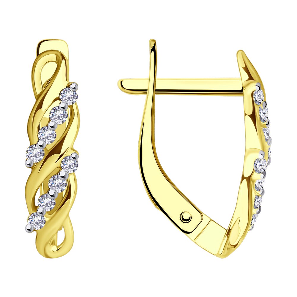 

Серьги из желтого золота SOKOLOV 029711-2, фианит, 029711-2