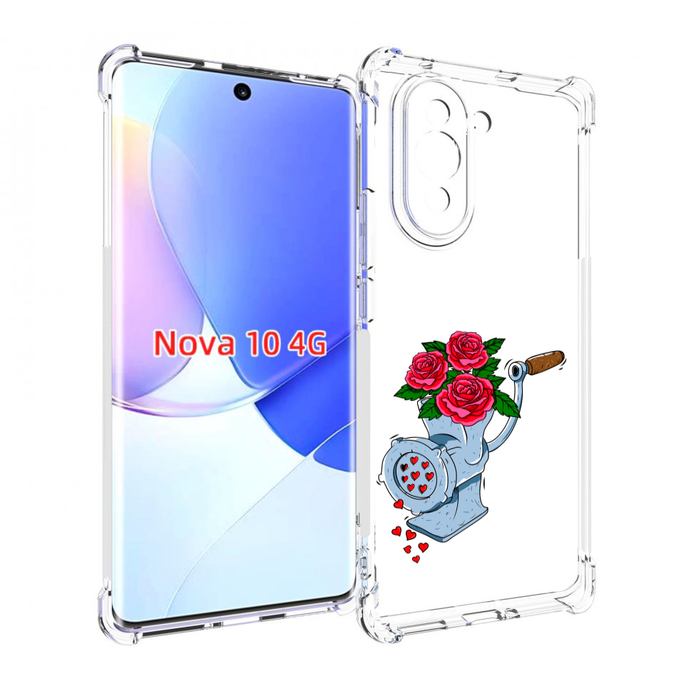 

Чехол MyPads Цветочные сердца для Huawei Nova 10, Прозрачный, Tocco