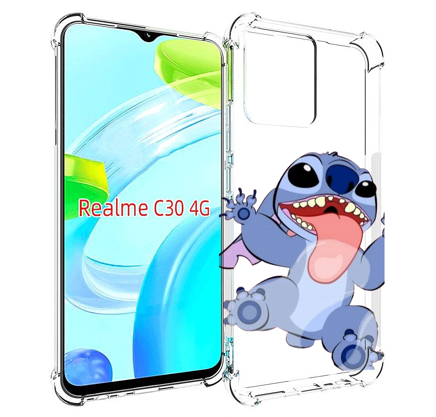 

Чехол MyPads большой-стич для Realme C30 4G / Narzo 50i Prime, Прозрачный, Tocco