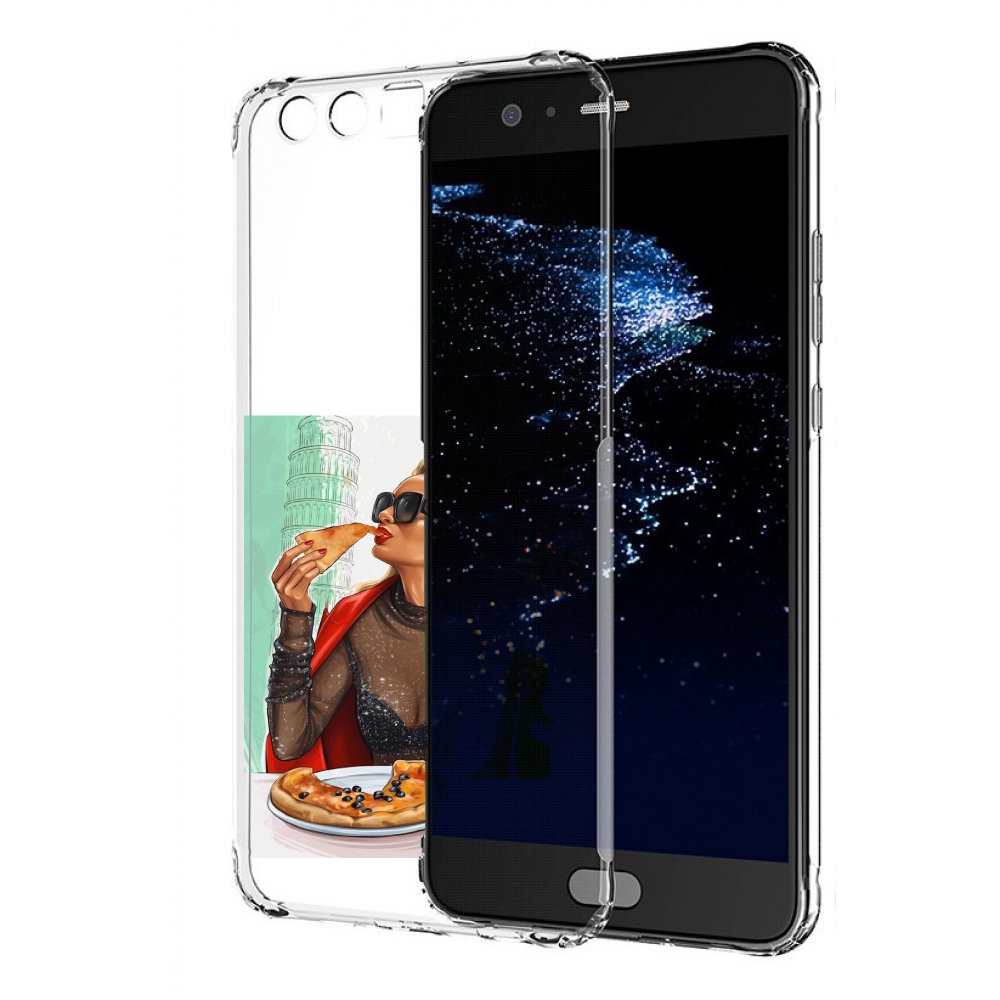 

Чехол бампер MyPads любительница-пиццы женский для Huawei P10 Pl, Прозрачный, Tocco