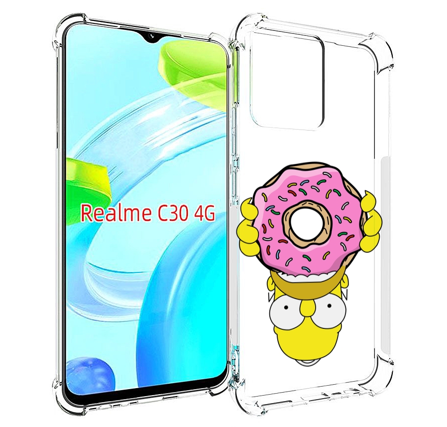 

Чехол MyPads большой-пончик для Realme C30 4G / Narzo 50i Prime, Прозрачный, Tocco