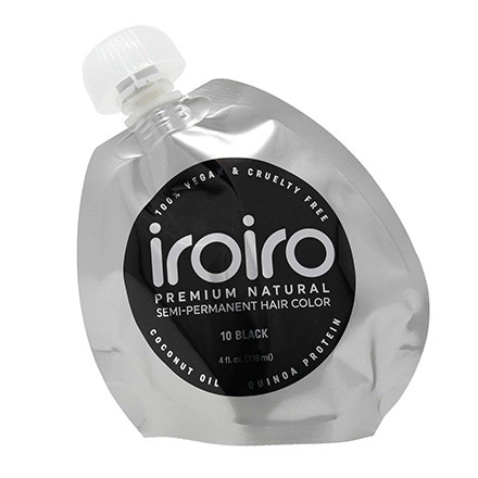 Краска для волос IROIRO Семиперманентный краситель №10 Black 118 мл семиперманентный краситель iroiro 110 green 236 мл