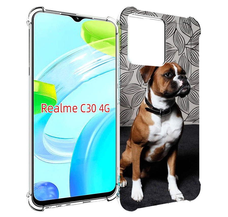 

Чехол MyPads боксер собака для Realme C30 4G / Narzo 50i Prime, Прозрачный, Tocco