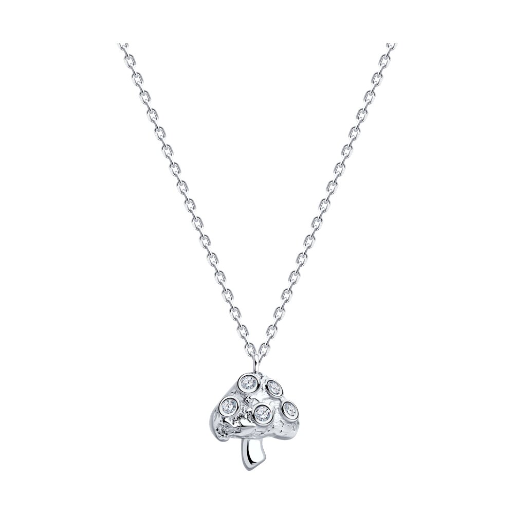 

Колье из серебра 40-45 см SOKOLOV 94070731, фианит, 94070731