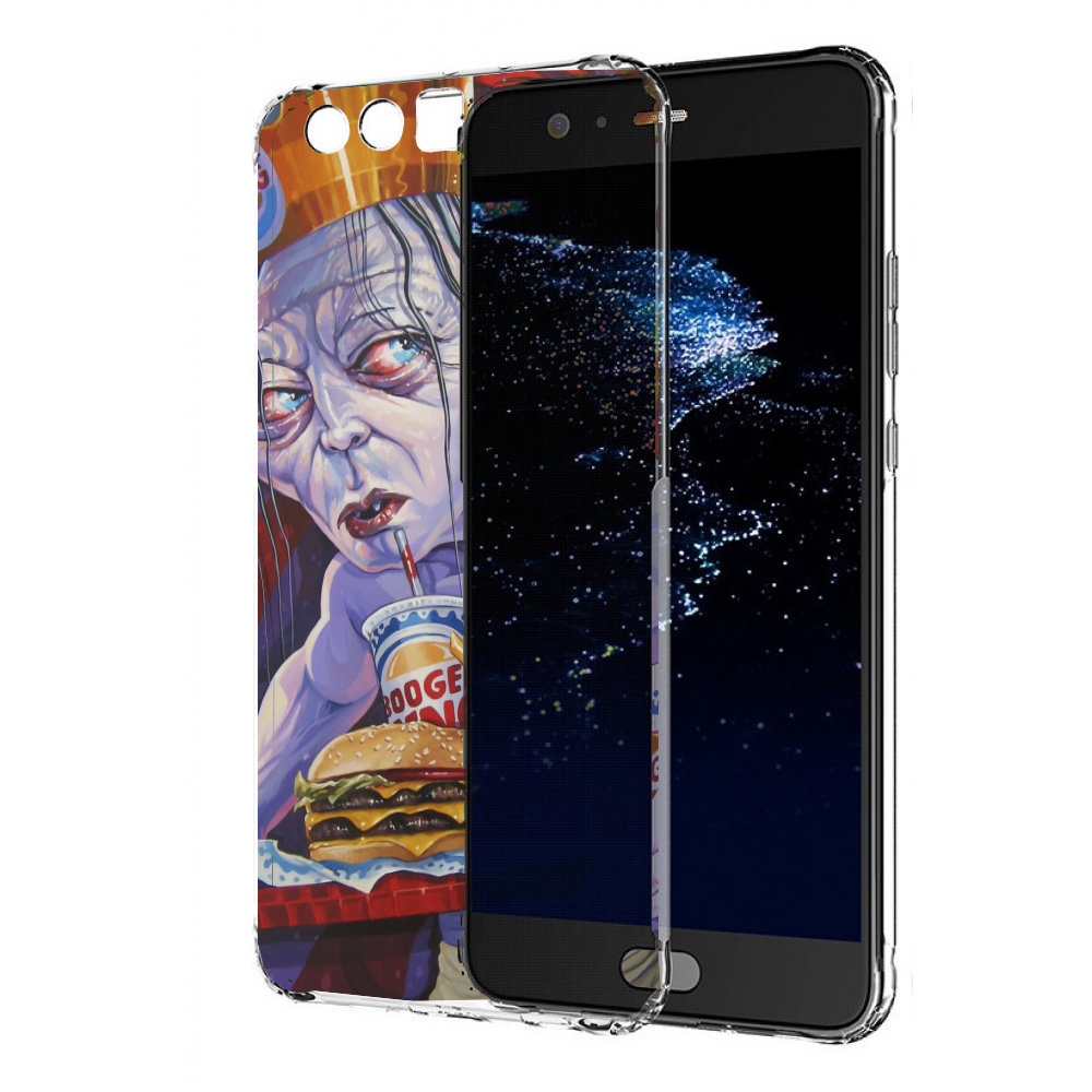 

Чехол бампер MyPads любитель бургер кинга для Huawei P10 Plus пр, Прозрачный, Tocco