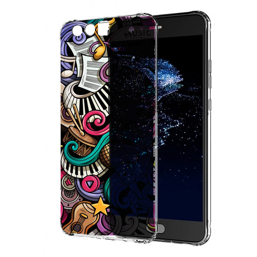 

Чехол бампер MyPads любимая-музыка для Huawei P10 Plus противоуд, Прозрачный, Tocco