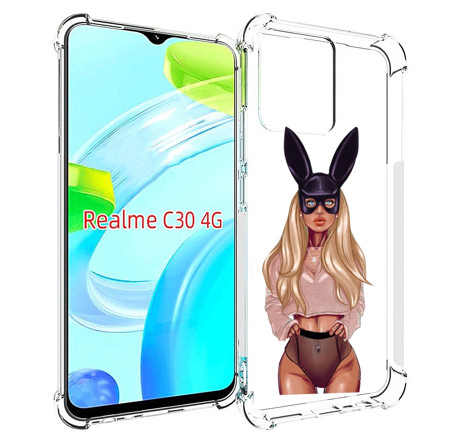 

Чехол MyPads блондинка-с-ушками женский для Realme C30 4G / Narzo 50i Prime, Прозрачный, Tocco