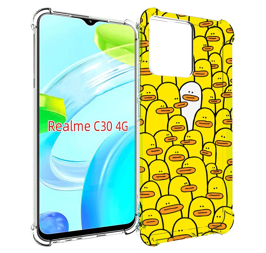 

Чехол MyPads белый среди желтых для Realme C30 4G / Narzo 50i Prime, Прозрачный, Tocco