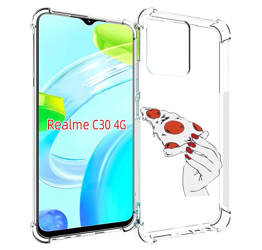 

Чехол MyPads белая-пицца для Realme C30 4G / Narzo 50i Prime, Прозрачный, Tocco