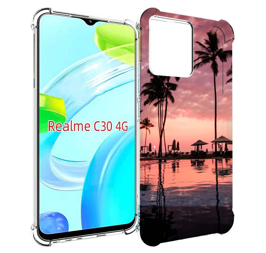 Чехол MyPads бассейн на берегу моря для Realme C30 4G / Narzo 50i Prime