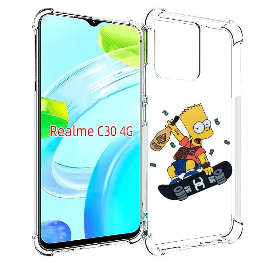 

Чехол MyPads барт-скейтер детский для Realme C30 4G / Narzo 50i Prime, Прозрачный, Tocco