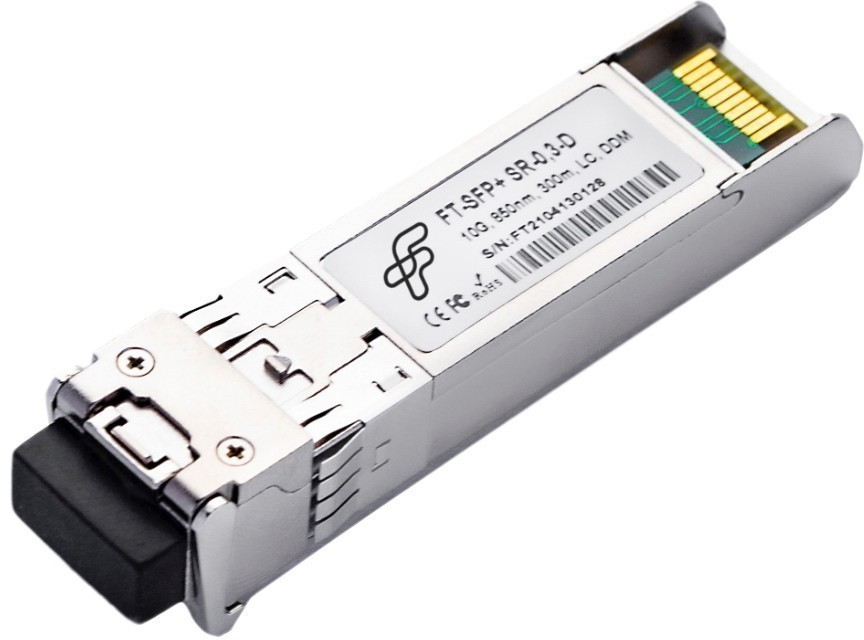 

Трансивер Fibertrade FT-SFP+SR-0.3-D, Серебристый