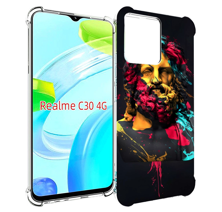 

Чехол MyPads арт-статуя-краски для Realme C30 4G / Narzo 50i Prime, Прозрачный, Tocco