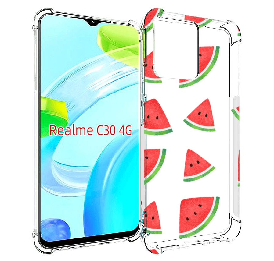 

Чехол MyPads арбузики для Realme C30 4G / Narzo 50i Prime, Прозрачный, Tocco