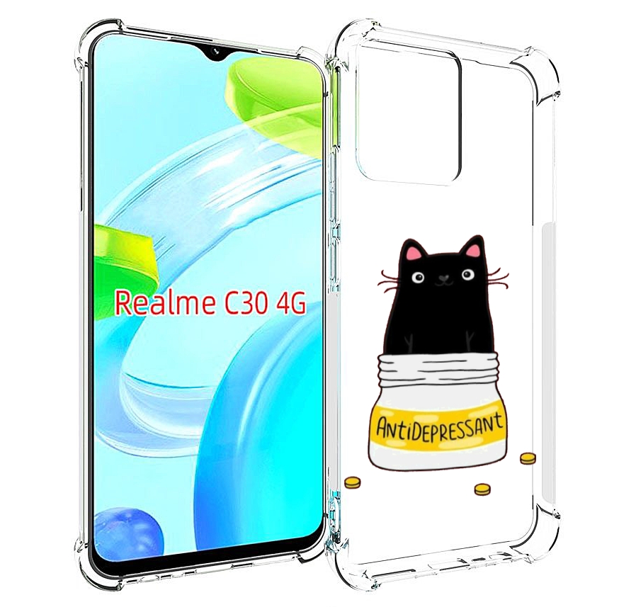 

Чехол MyPads антидепрессант для Realme C30 4G / Narzo 50i Prime, Прозрачный, Tocco