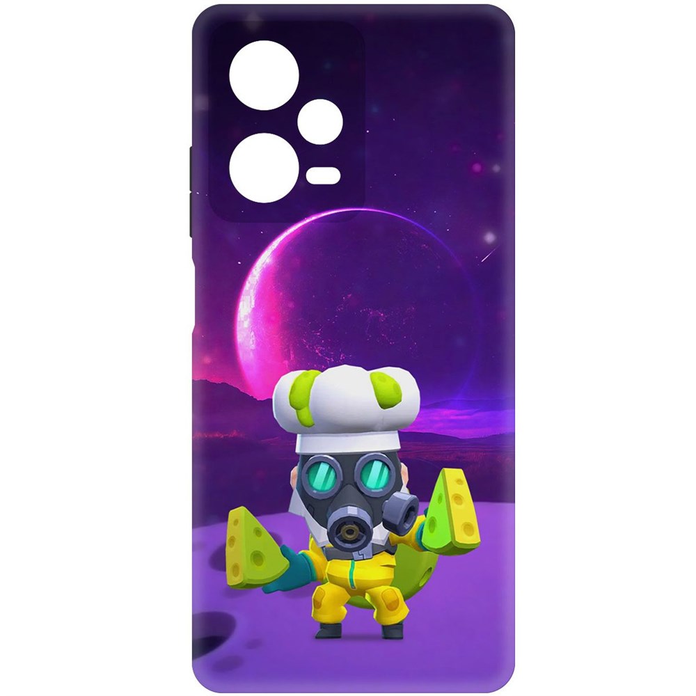 

Чехол-накладка Софт Brawl Stars - Майк с плесенью для Xiaomi Redmi Note 12 Pro+ 5G, Черный
