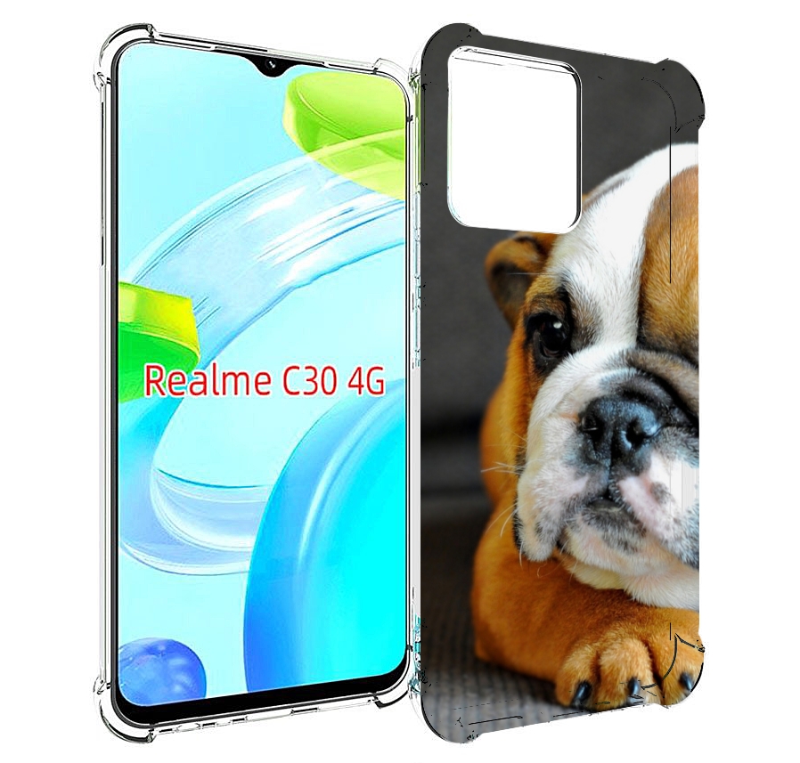 

Чехол MyPads англиискии бульдор для Realme C30 4G / Narzo 50i Prime, Прозрачный, Tocco