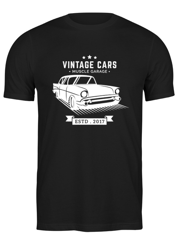 Футболка мужская Printio Vintage cars 3708104 черная M