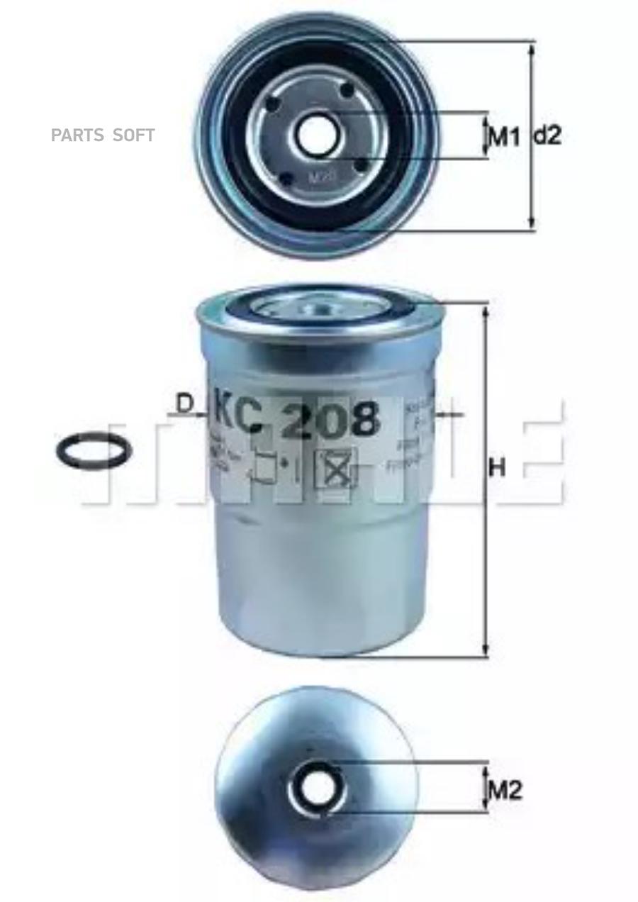 

Фильтр топливный KNECHT/MAHLE KC208