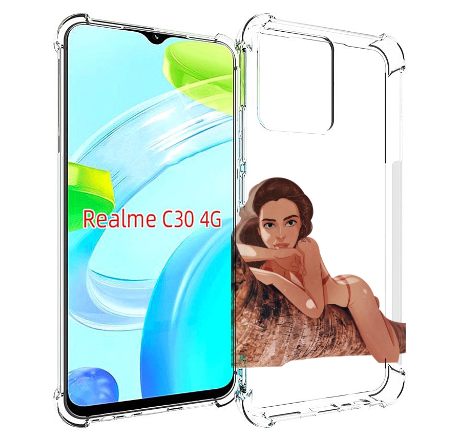 

Чехол MyPads амазонка-на-дереве для Realme C30 4G / Narzo 50i Prime, Прозрачный, Tocco