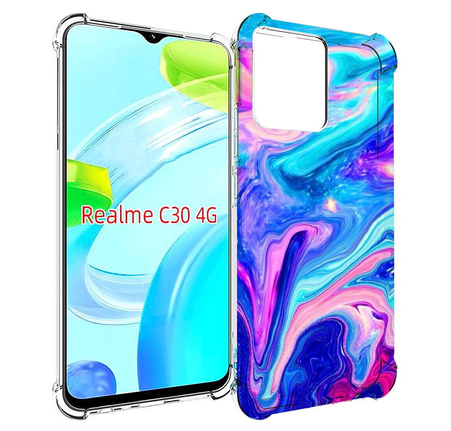 

Чехол MyPads акварельные-краски для Realme C30 4G / Narzo 50i Prime, Прозрачный, Tocco