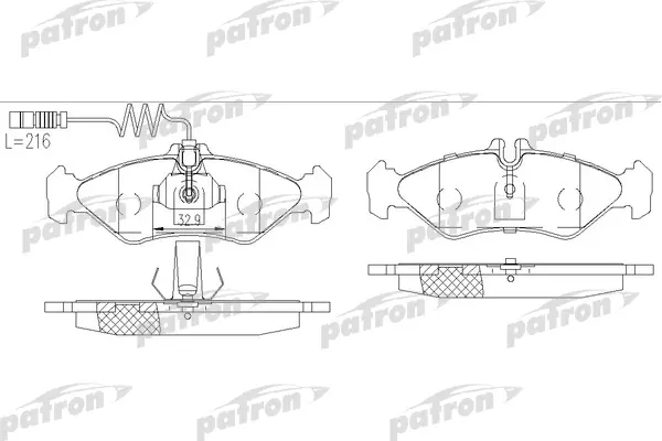 

Тормозные колодки PATRON дисковые PBP1039