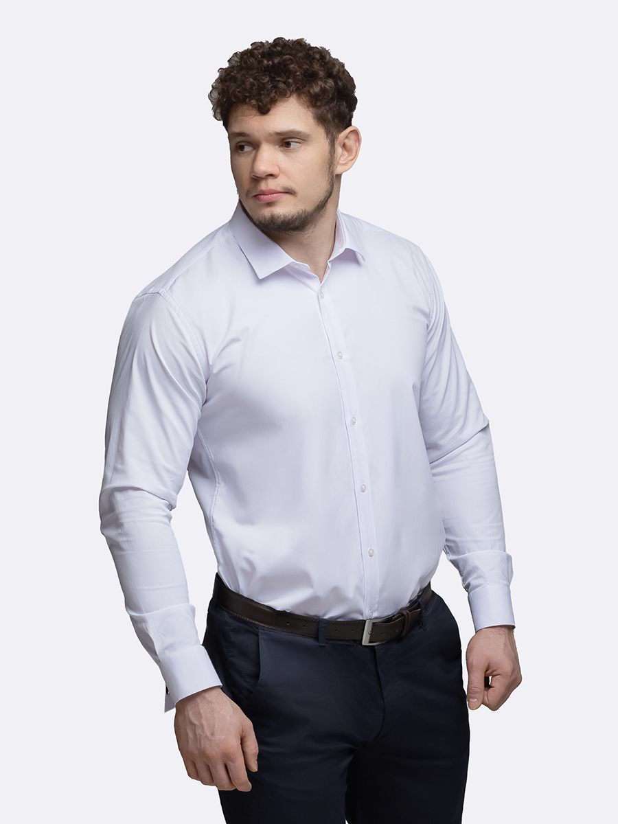 фото Рубашка мужская simple rh белая 54 ru