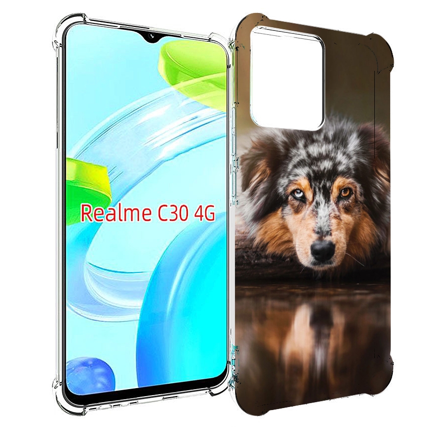 

Чехол MyPads австралииская овчарка для Realme C30 4G / Narzo 50i Prime, Прозрачный, Tocco