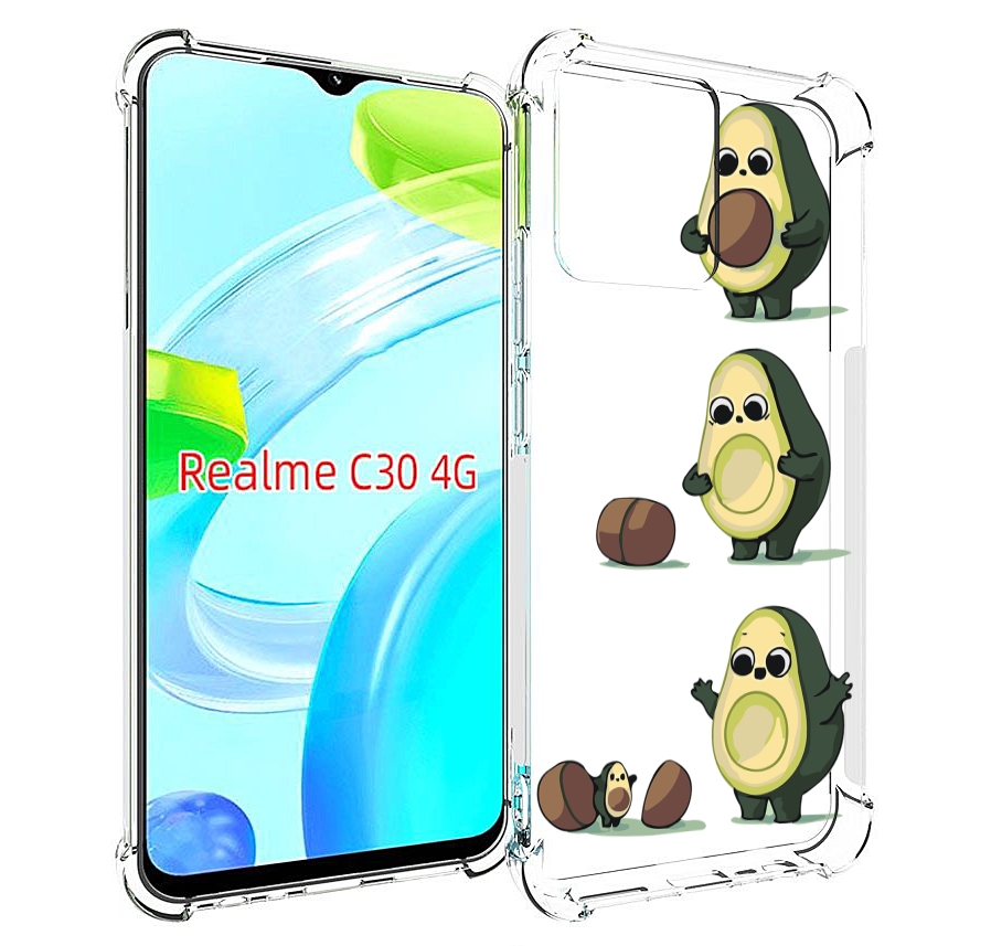 

Чехол MyPads авокадо-с-малышом для Realme C30 4G / Narzo 50i Prime, Прозрачный, Tocco