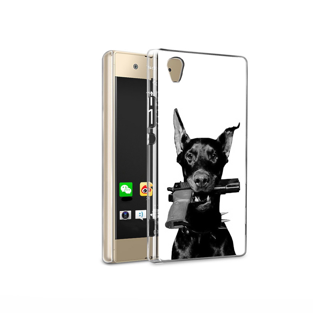 

Чехол MyPads Tocco для Sony Xperia XA1 Ultra доберман с пистолетом (PT67027.252.331), Прозрачный, Tocco