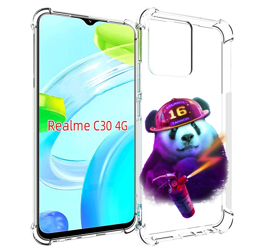 

Чехол MyPads Яркая панда детский для Realme C30 4G / Narzo 50i Prime, Прозрачный, Tocco