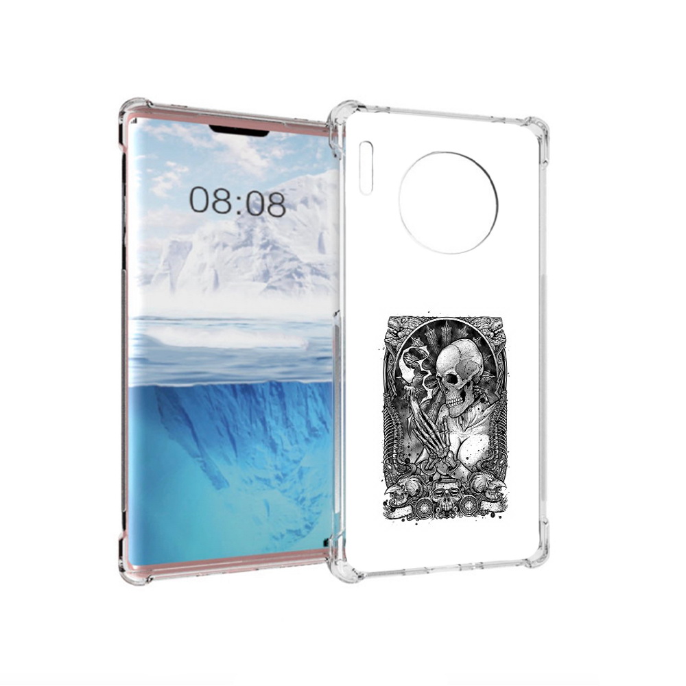 

Чехол MyPads Tocco для Huawei Mate 30 Pro девушка скелет, Прозрачный, Tocco
