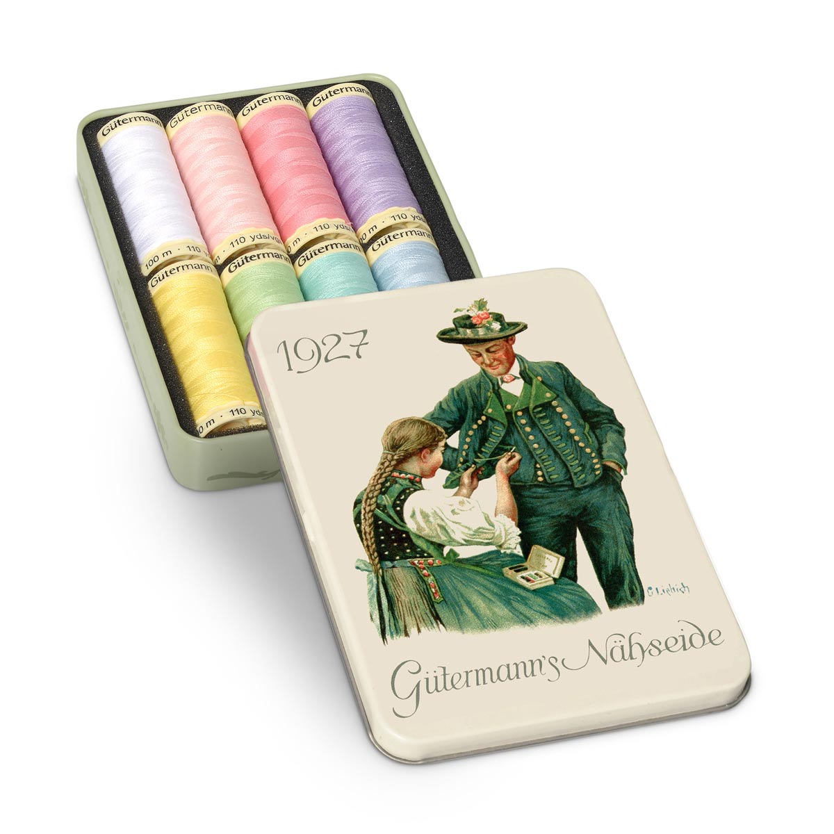 фото 640951 набор нитей универсальных gutermann "ностальгия" sew-all 100м, ассорти, 8шт (упак)