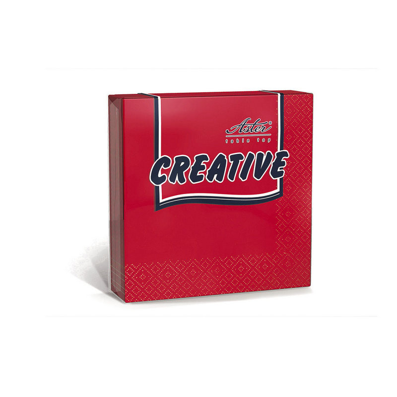 

Салфетки ASTER Creative 3сл. красные, 24х24 см, 20 шт./уп.
