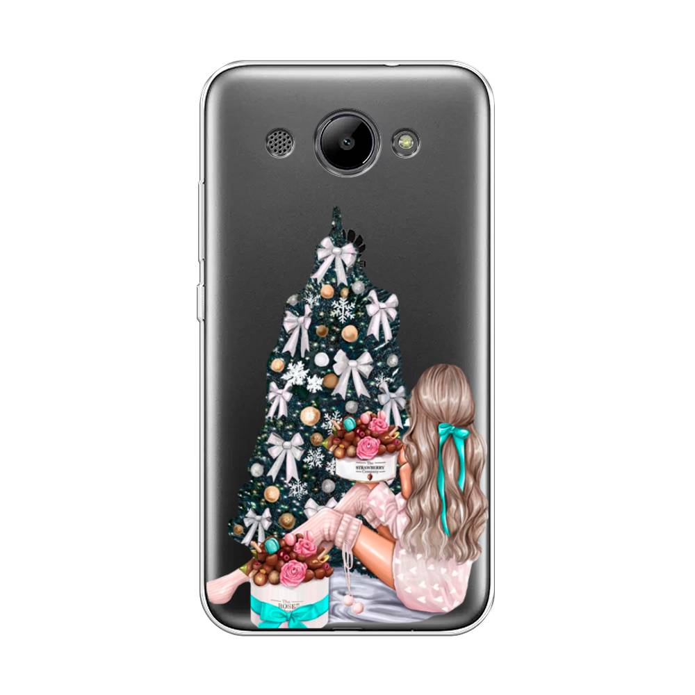 

Чехол на Huawei Y3 2017 "New Year", Зеленый;бежевый;голубой, 62650-5