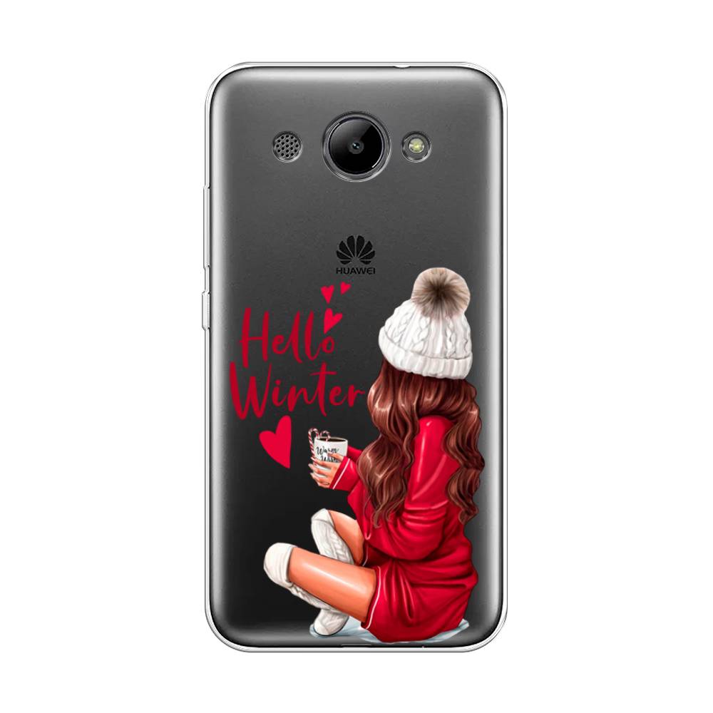 

Чехол на Huawei Y3 2017 "Hello winter", Красный;белый;коричневый, 62650-5