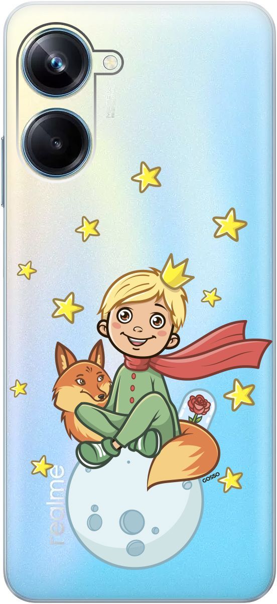

Силиконовый чехол на Realme 10 Pro "Little Prince" прозрачный, Прозрачный;бежевый, 158599