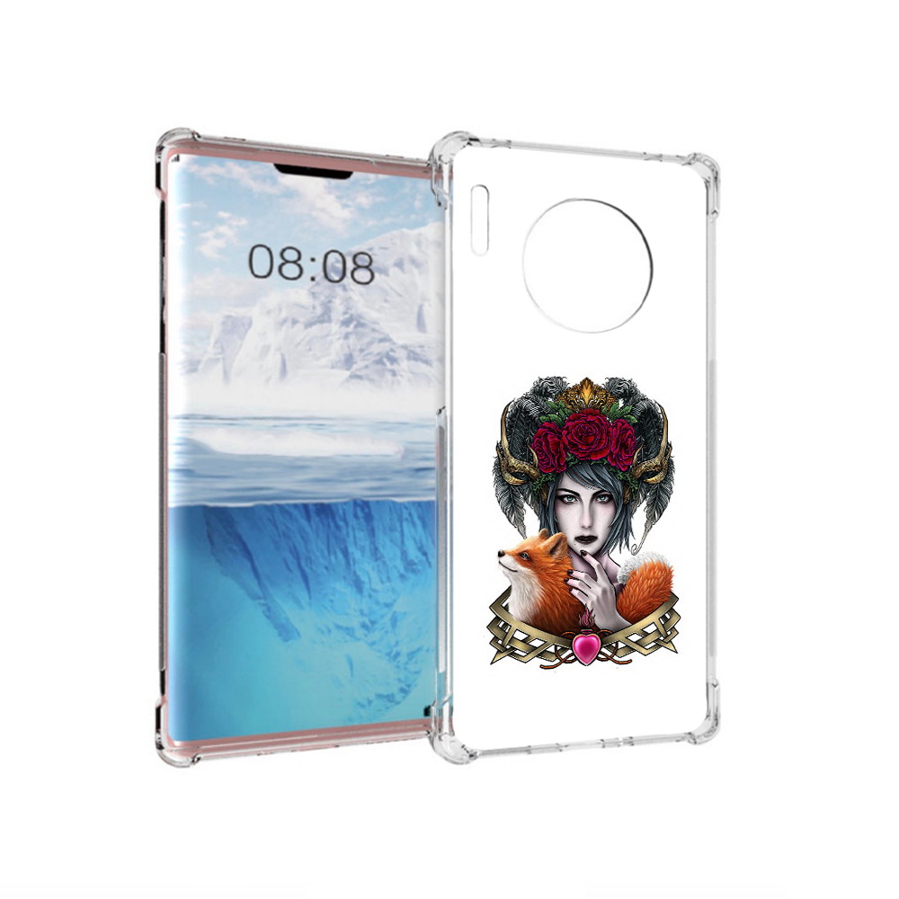 

Чехол MyPads Tocco для Huawei Mate 30 Pro девушка с лисой, Прозрачный, Tocco