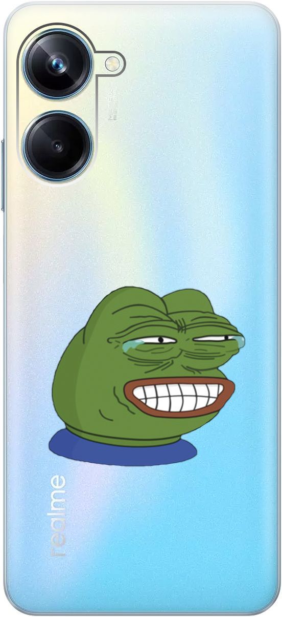 

Силиконовый чехол на Realme 10 Pro "Pepe the Frog" прозрачный, Прозрачный;зеленый, 158598