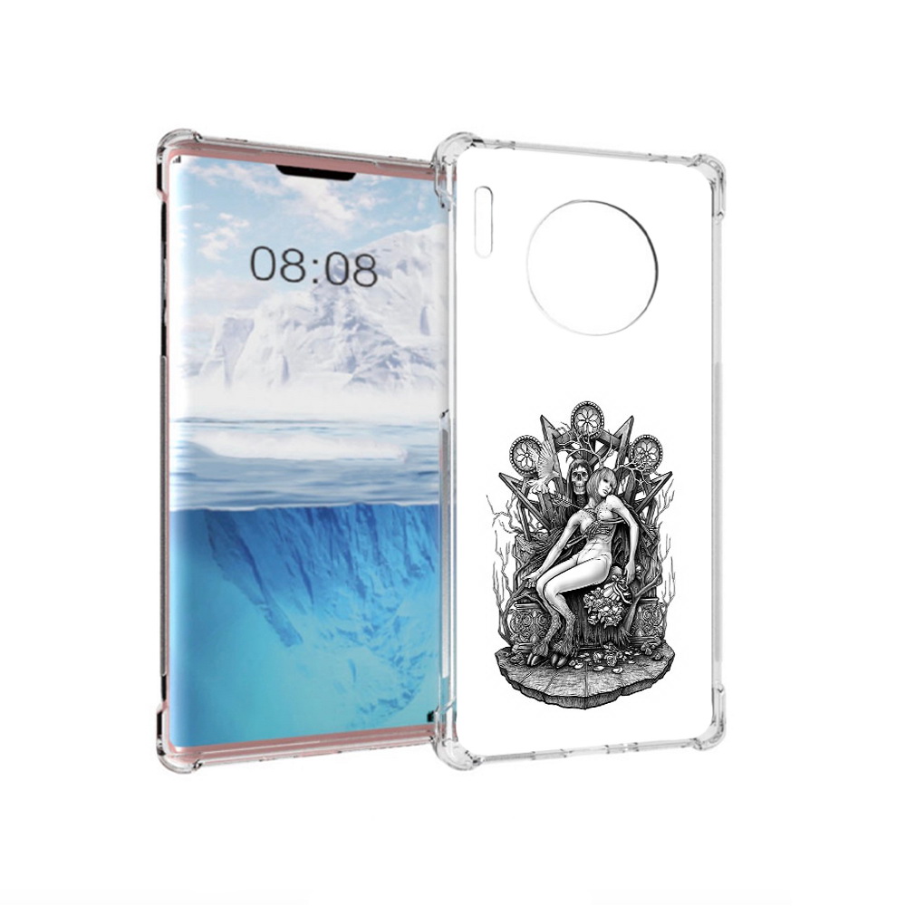 

Чехол MyPads Tocco для Huawei Mate 30 Pro девушка на троне, Прозрачный, Tocco