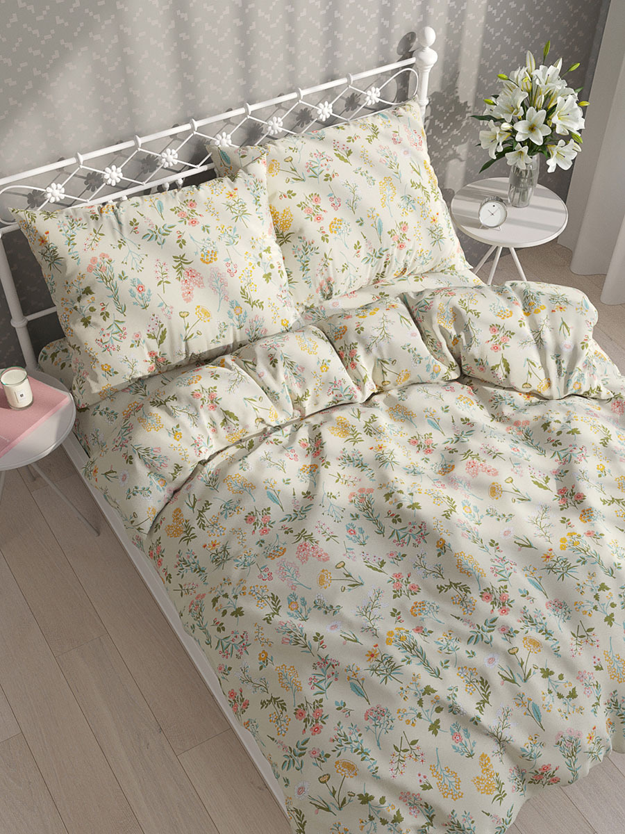 

Пододеяльник Сказка Ботаника 2-спальный 175х215 см, Бежевый, Ботаника