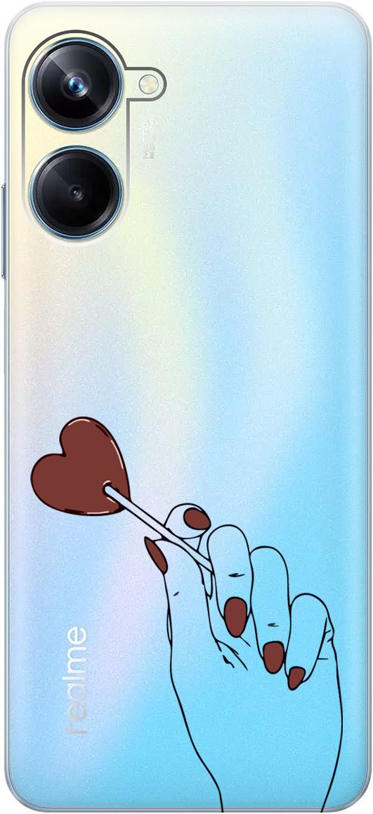 

Силиконовый чехол на Realme 10 Pro "Heartbreaker" прозрачный, Прозрачный;красный, 158597