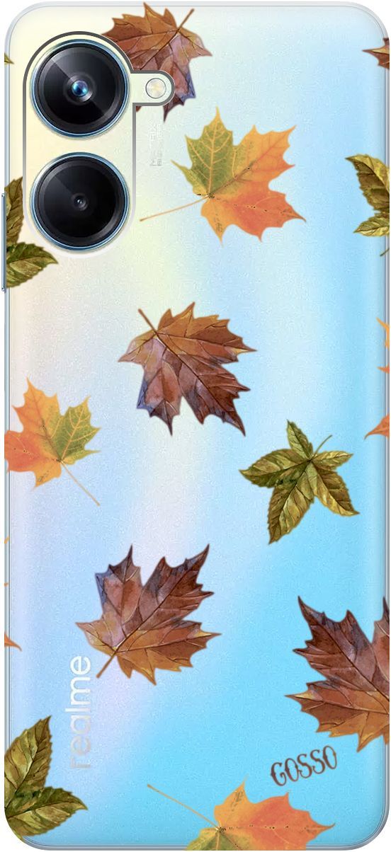 

Силиконовый чехол на Realme 10 Pro "Maple" прозрачный, Прозрачный;оранжевый, 158597