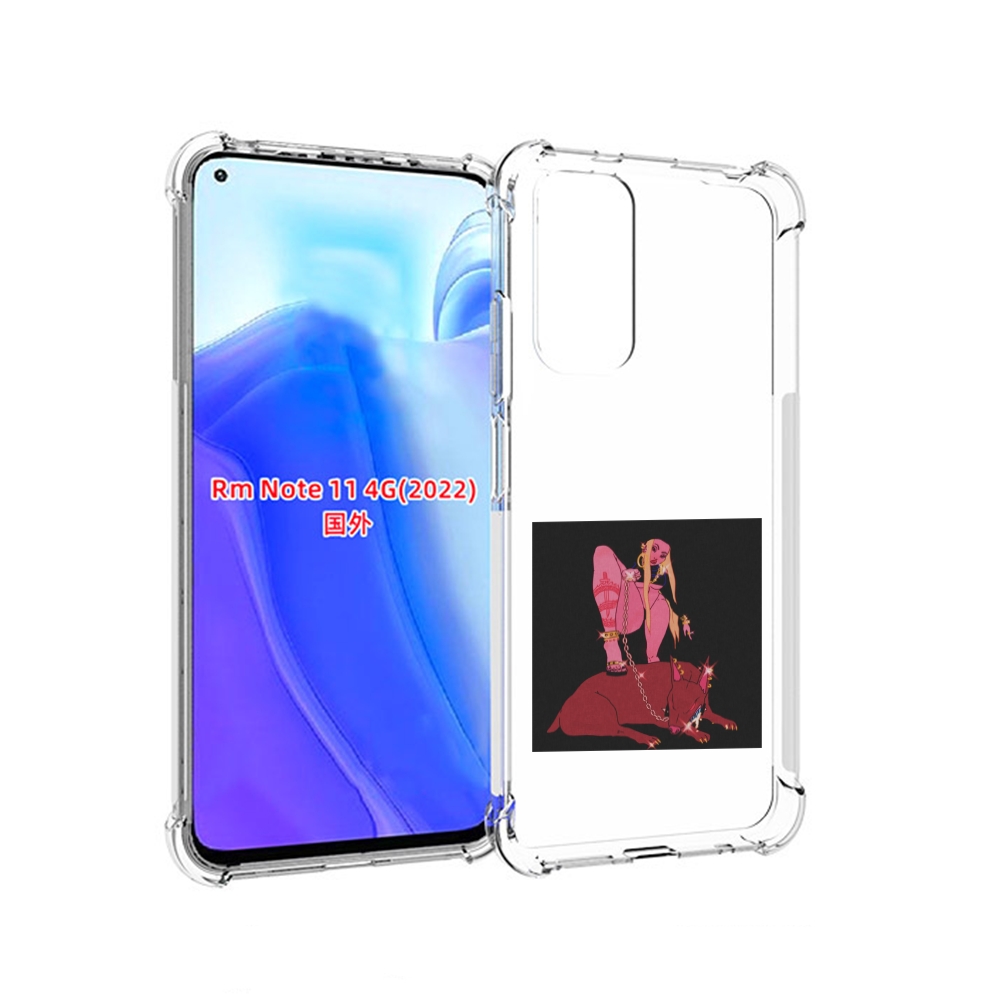 

Чехол MyPads девушка с собакой на цепи нарисованная женский для Xiaomi Redmi Note 11 4G, Tocco