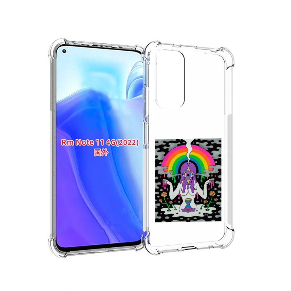 

Чехол MyPads девушка с радугой абстракция женский для Xiaomi Redmi Note 11 4G ( Глобаль, Tocco