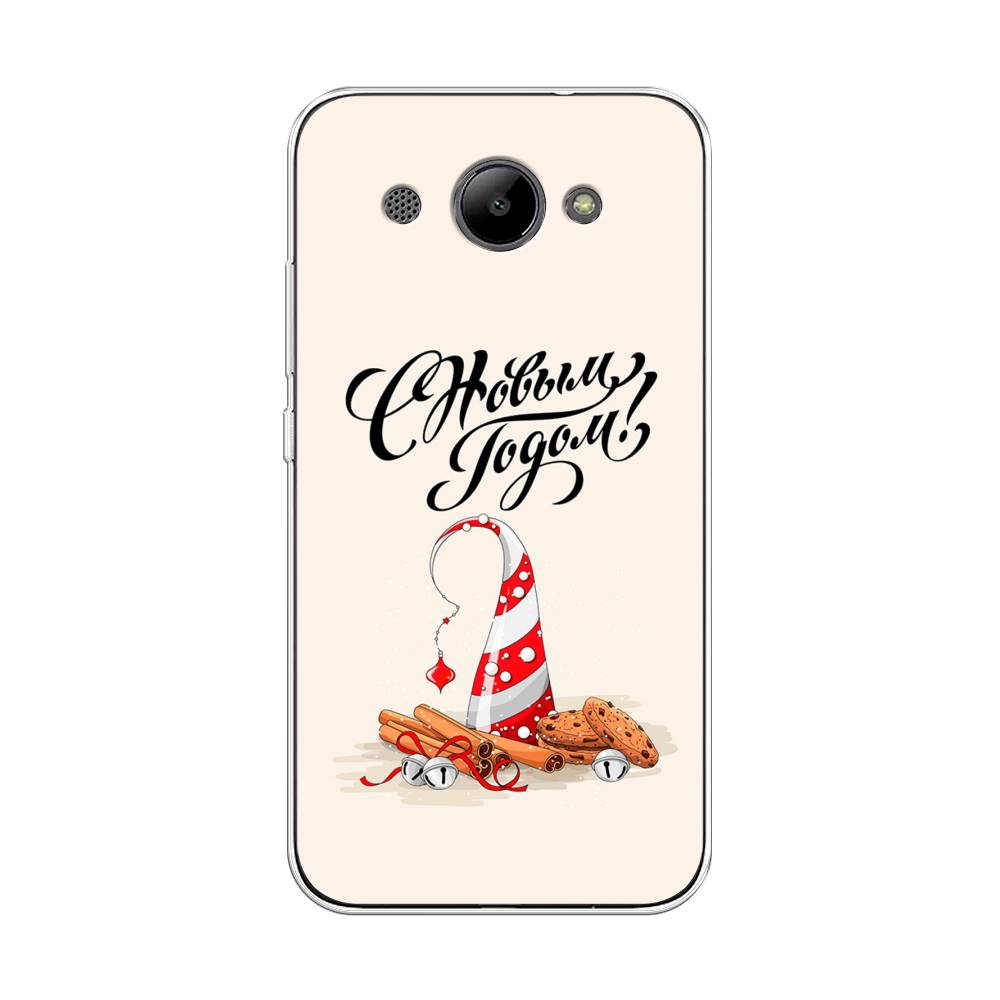 

Чехол на Huawei Y3 2017 "Подарки на Новый Год", Бежевый;красный;черный, 62650-5