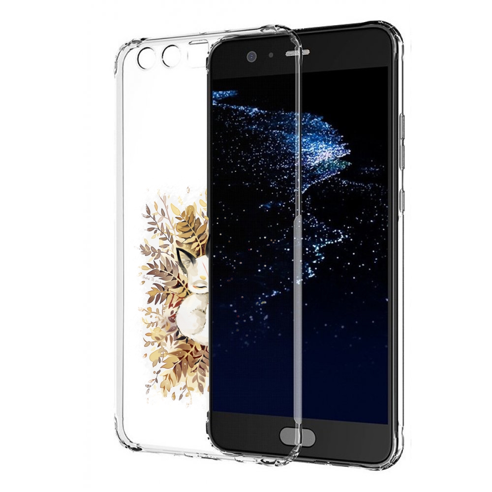 

Чехол бампер MyPads лисенок в траве для Huawei P10 Plus противоу, Прозрачный, Tocco