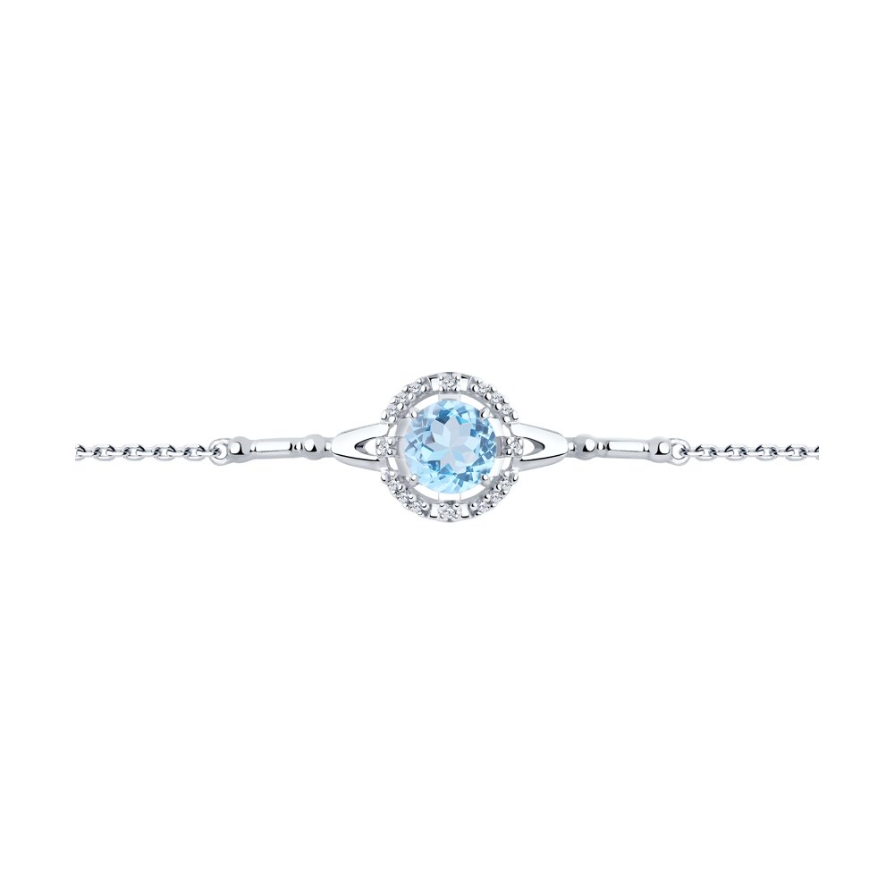 

Браслет из серебра р.  Diamant 94-350-00679-1, фианит\топаз, 94-350-00679-1