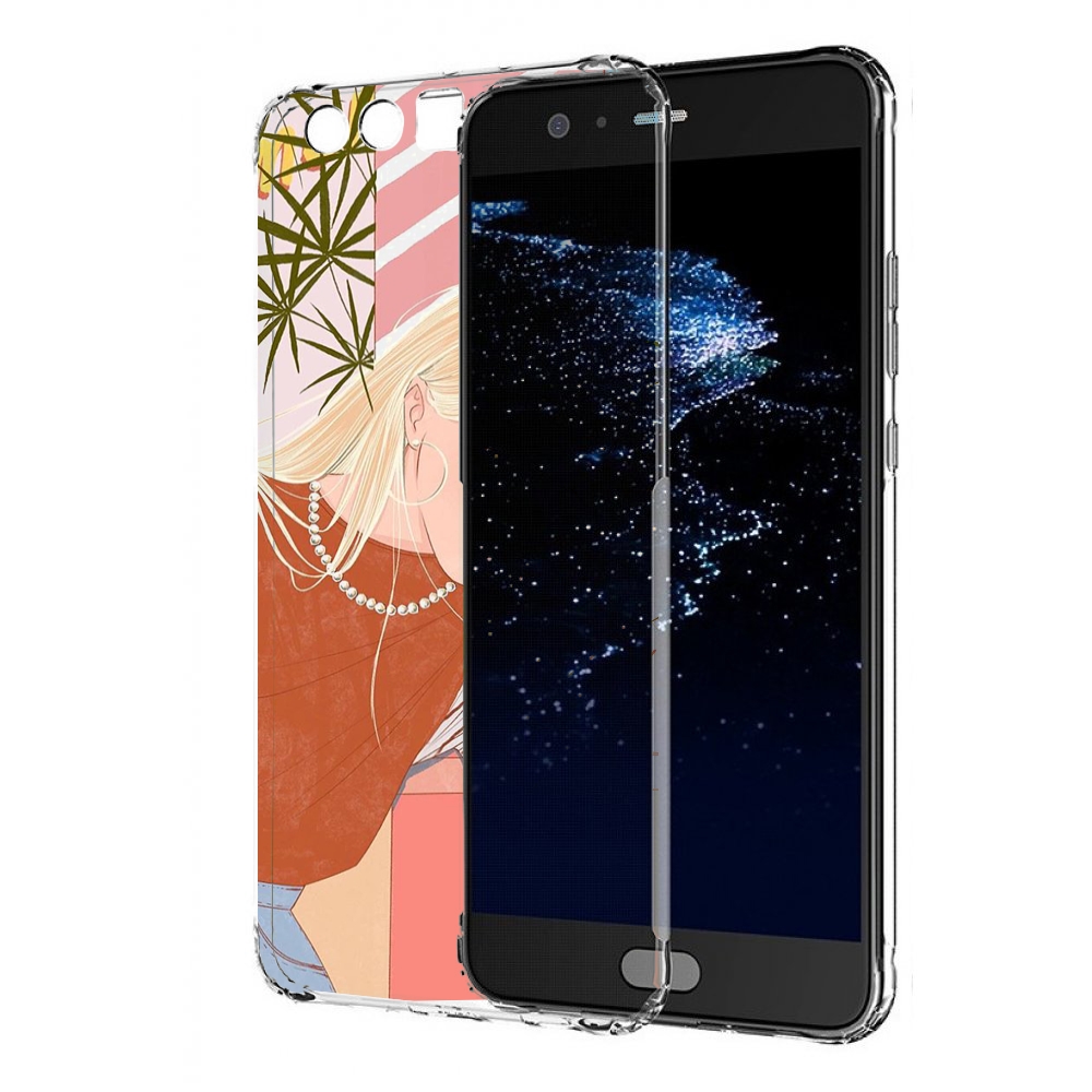 

Чехол бампер MyPads летняя-девочка женский для Huawei P10 Plus п, Прозрачный, Tocco