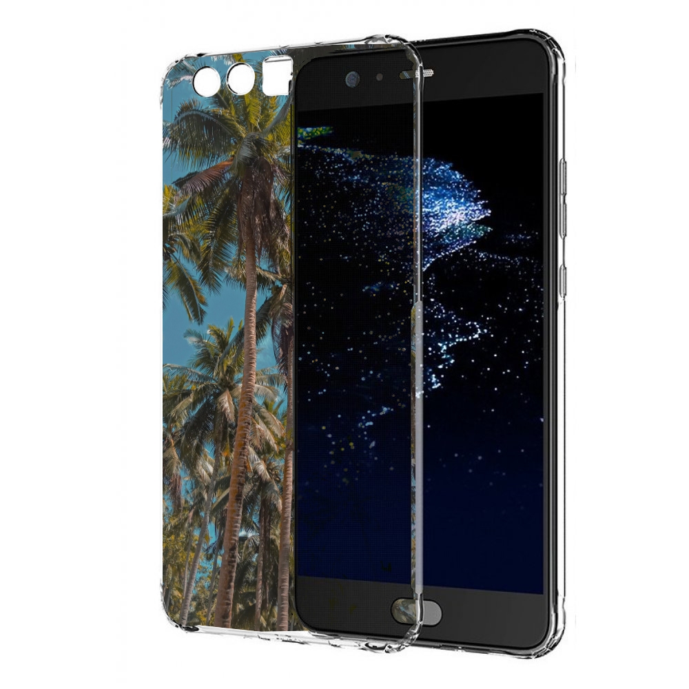 

Чехол бампер MyPads летние пальмы для Huawei P10 Plus противоуда, Прозрачный, Tocco